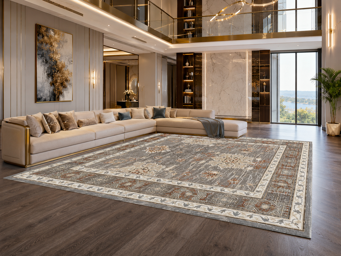 Washable Geometric Area Rug | Boho Non-Slip Floor Mat