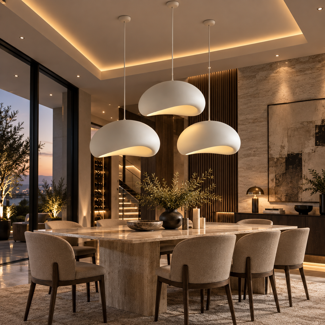 Nordic Wabi-Sabi LED Pendant Light
