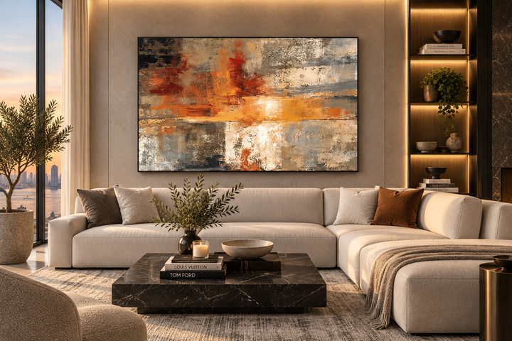 Modern Abstract Canvas Wall Art Print