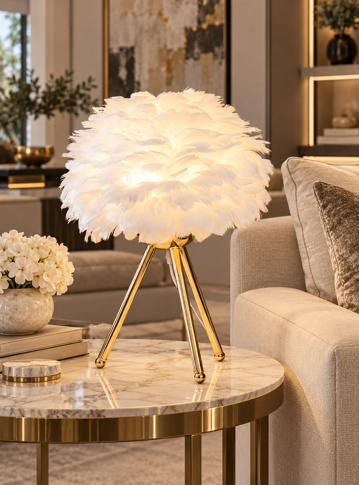 Feather Table Lamp