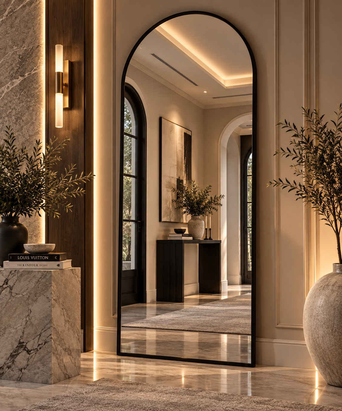 Arched Full-Length Floor Mirror