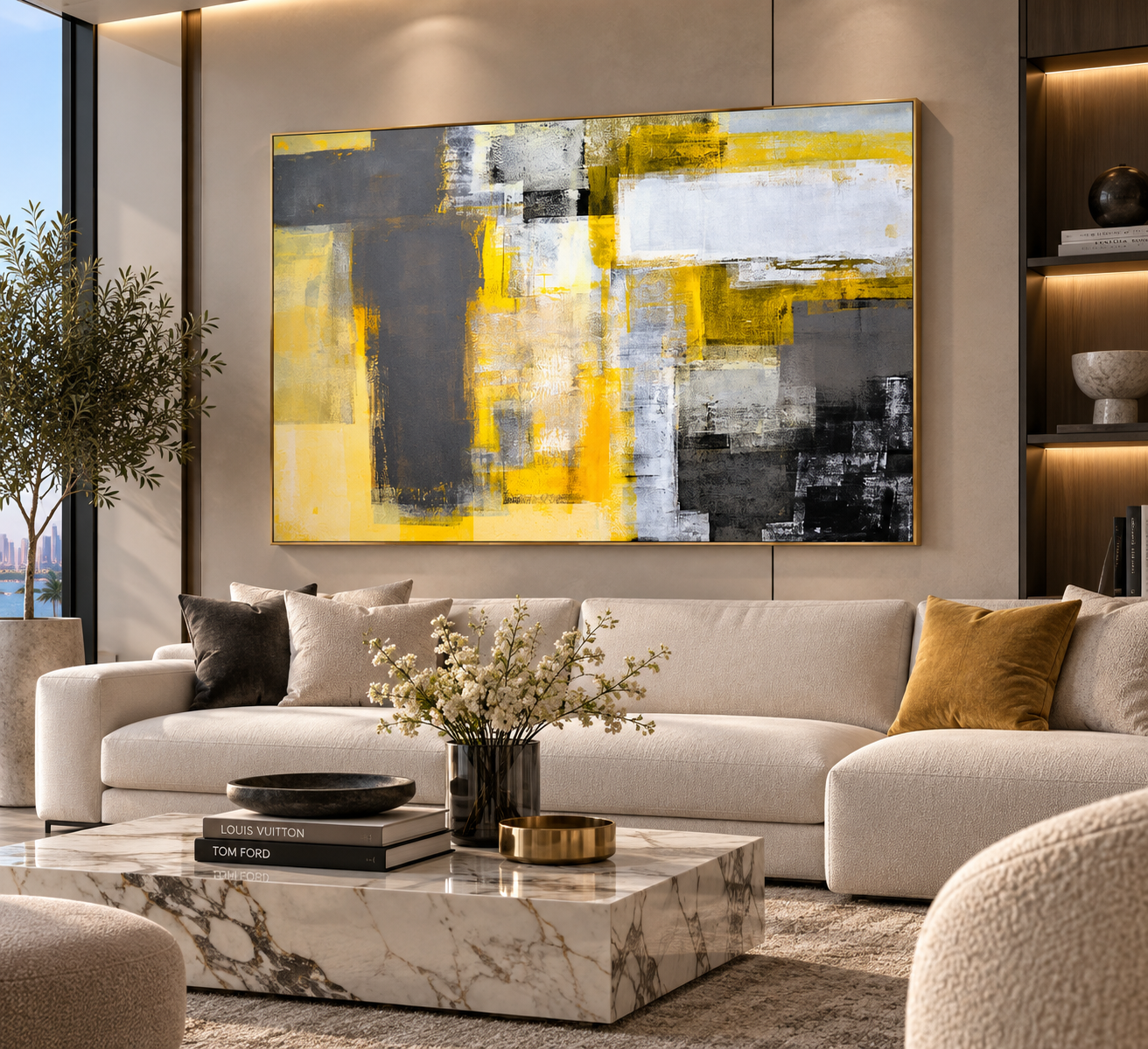 Modern Abstract Canvas Wall Art Print