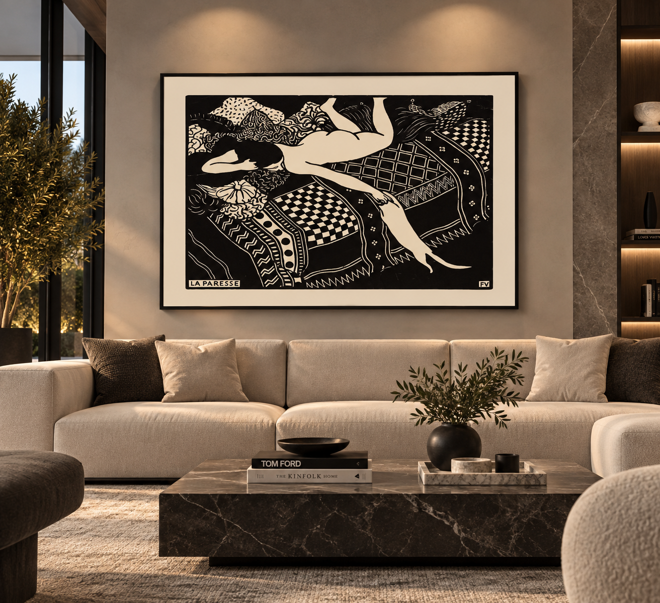 Félix Vallotton La Paresse Vintage Canvas Print