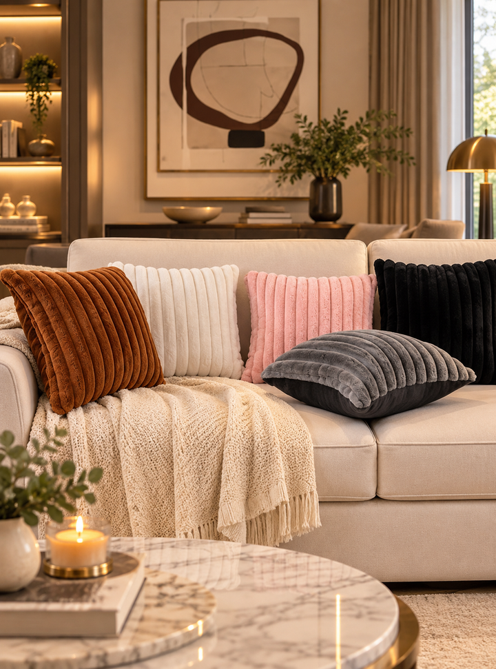 Striped Corduroy Pillow Cover