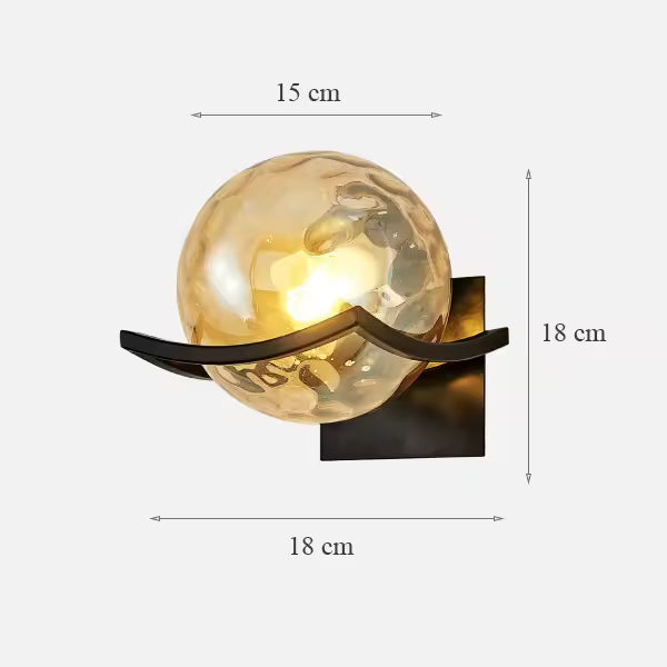 Post-Modern Glass Shade Wall Sconce