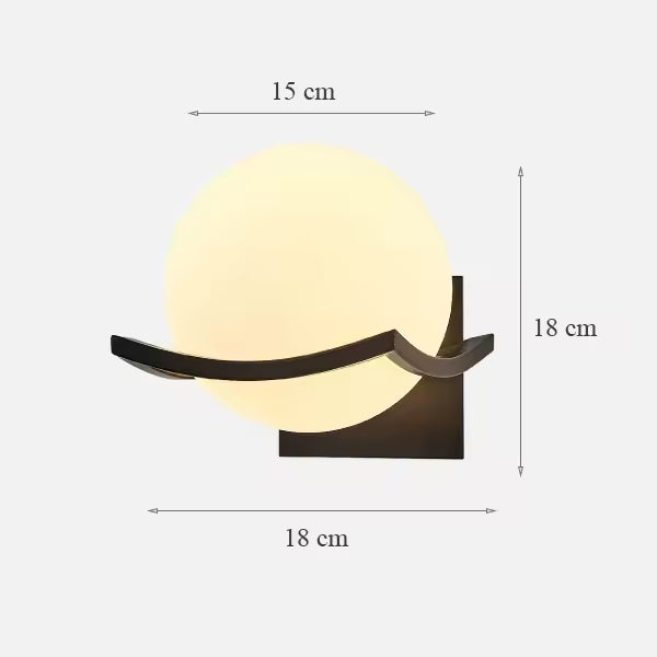 Post-Modern Glass Shade Wall Sconce