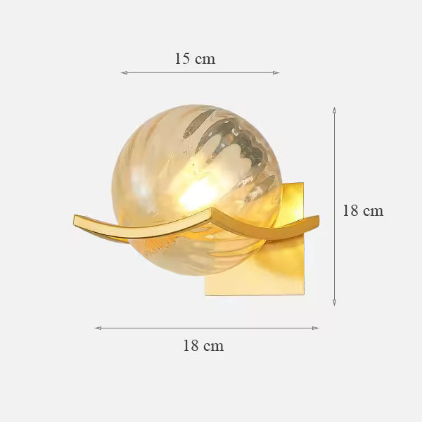 Post-Modern Glass Shade Wall Sconce
