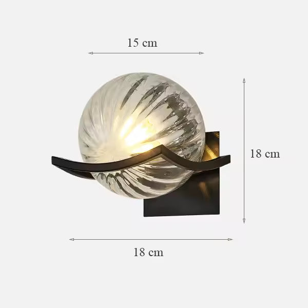 Post-Modern Glass Shade Wall Sconce