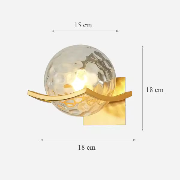 Post-Modern Glass Shade Wall Sconce
