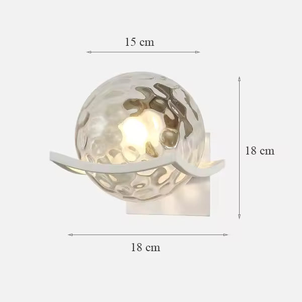 Post-Modern Glass Shade Wall Sconce