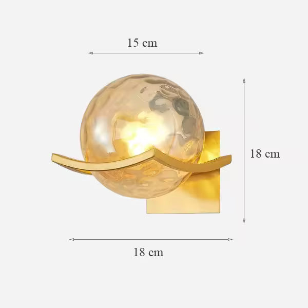 Post-Modern Glass Shade Wall Sconce