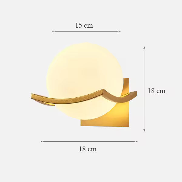 Post-Modern Glass Shade Wall Sconce