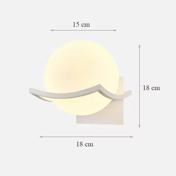Post-Modern Glass Shade Wall Sconce