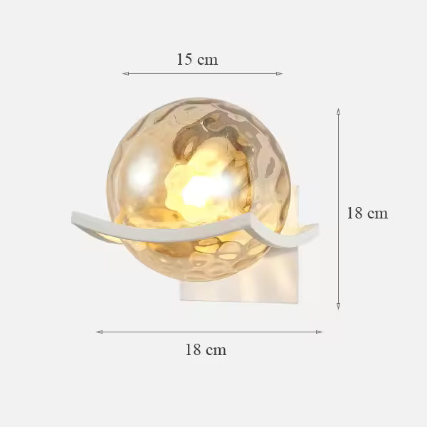 Post-Modern Glass Shade Wall Sconce