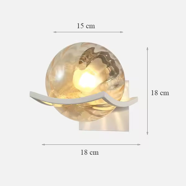 Post-Modern Glass Shade Wall Sconce