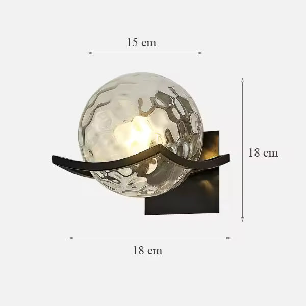 Post-Modern Glass Shade Wall Sconce