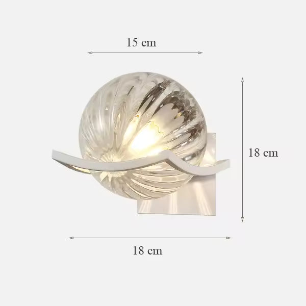 Post-Modern Glass Shade Wall Sconce