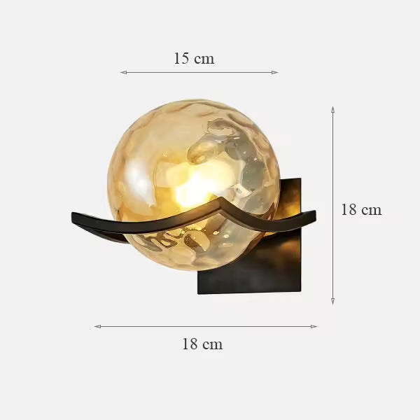 Post-Modern Glass Shade Wall Sconce