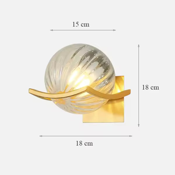 Post-Modern Glass Shade Wall Sconce