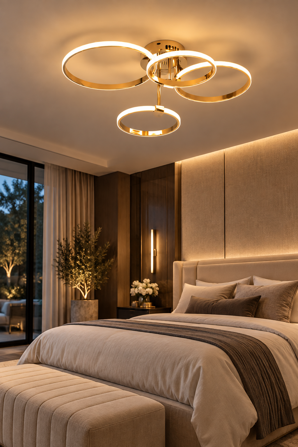 Round Dimmable LED Ceiling Chandelier