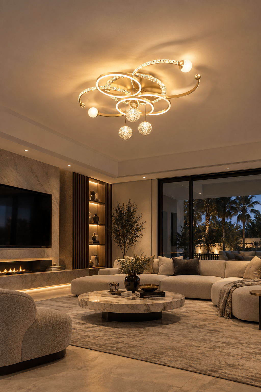 Matte Black Glossy LED Pendant Light for Kitchen & Dining
