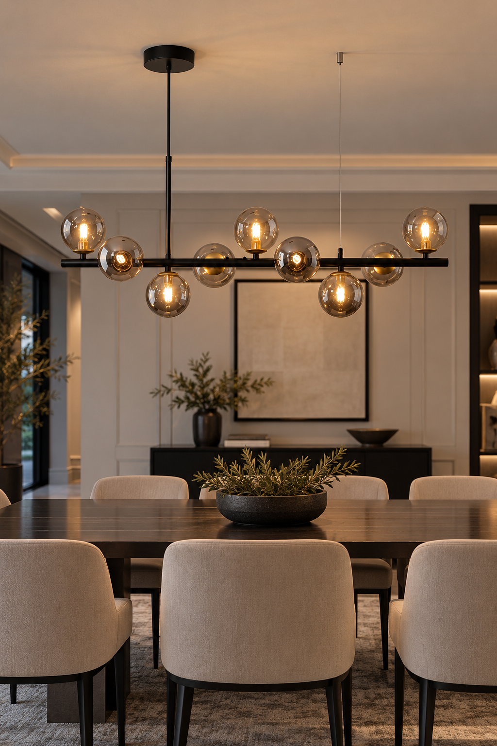 Modern Glass Ball Chandelier