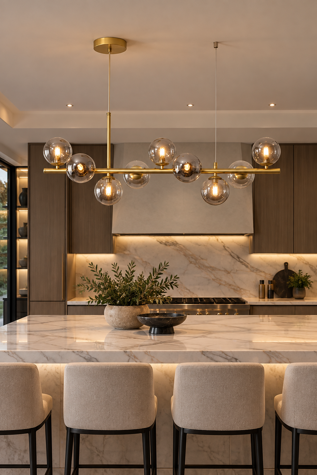Modern Glass Ball Chandelier