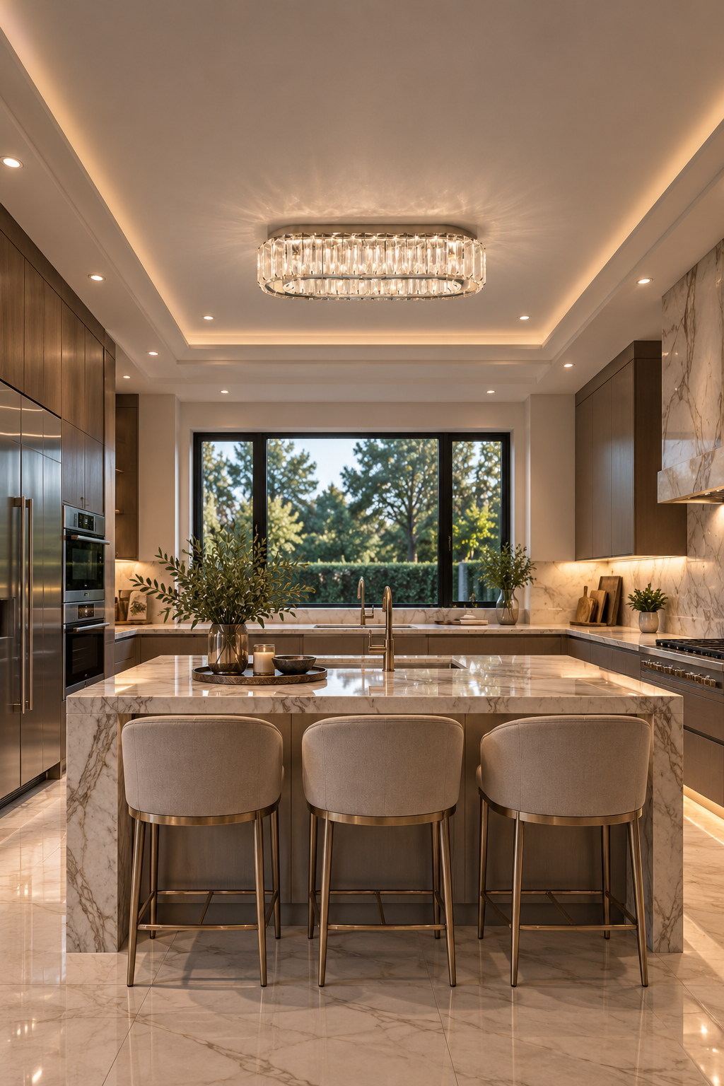 Crystal LED Chandelier for Hotel Lobby & Dining Room