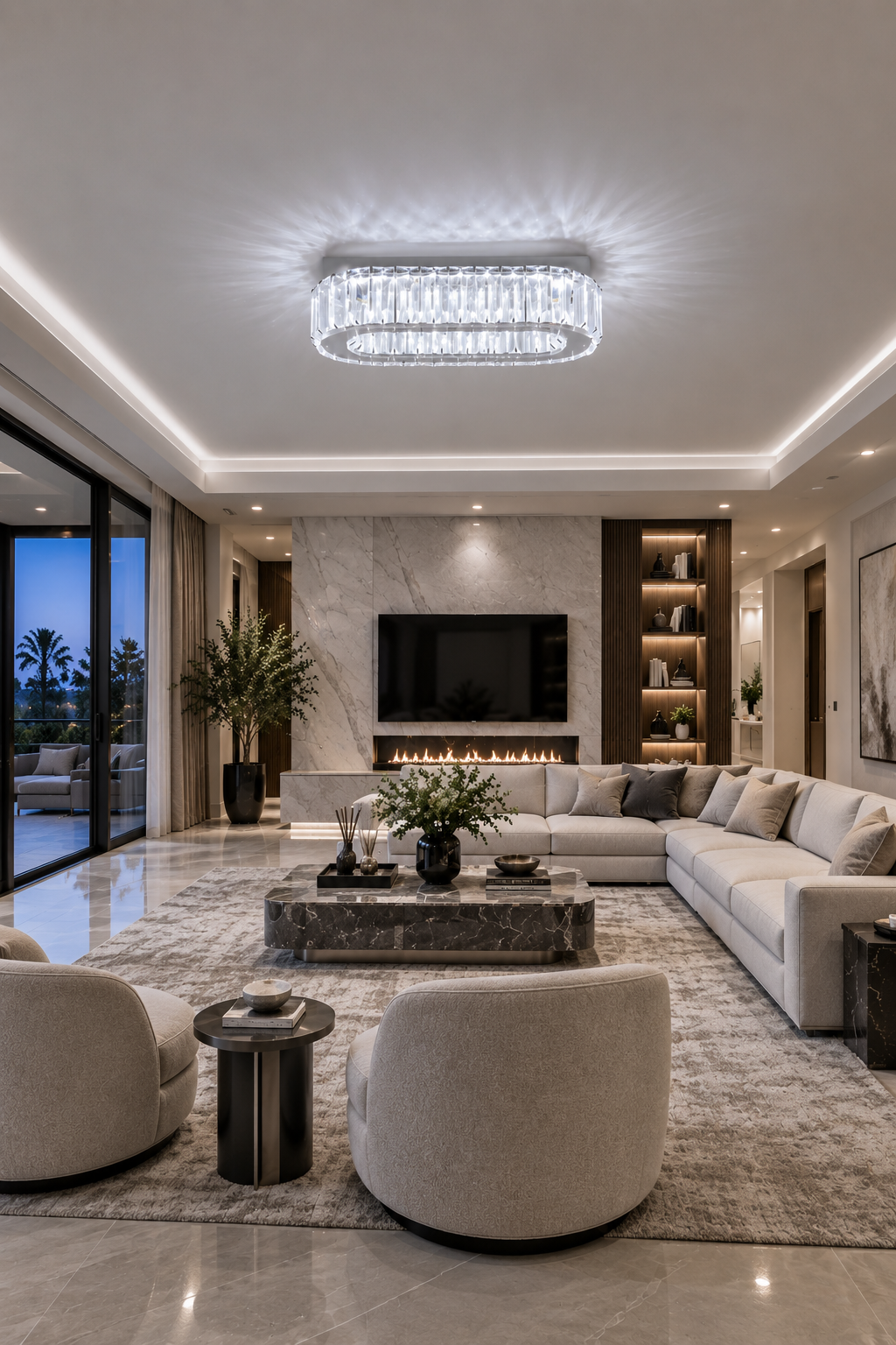 Crystal LED Chandelier for Hotel Lobby & Dining Room