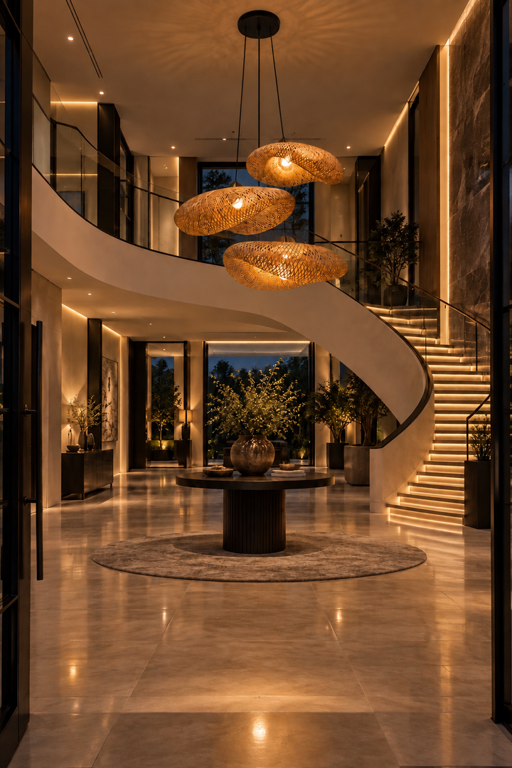 Handmade Bamboo LED Pendant Light