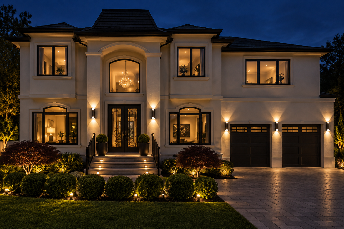 LED Outdoor Wall Light – 6W IP65 Waterproof, Modern Black, Warm & Cool White