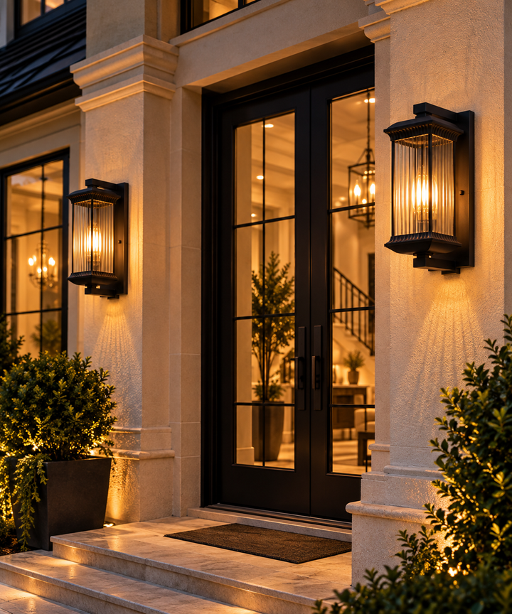 Oakmere Bronze Glass Outdoor Wall Light