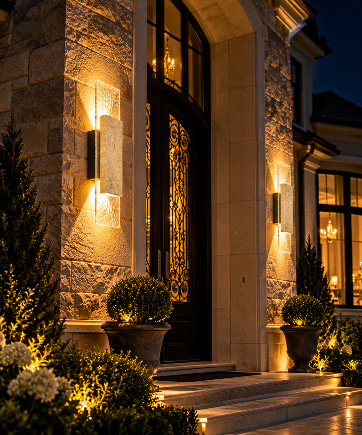 LED Stone Strip Wall Sconce