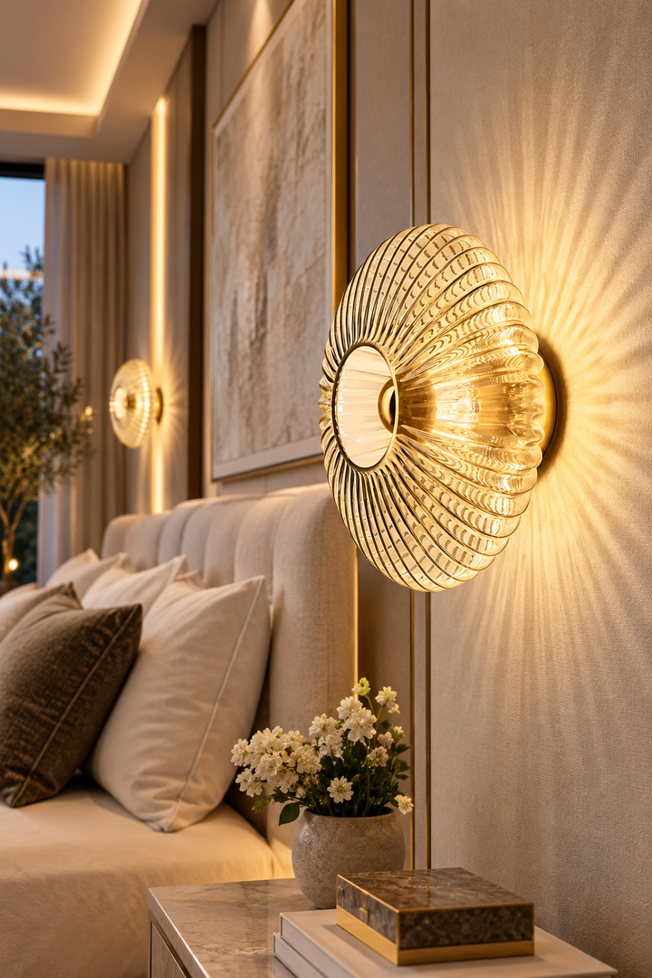 Nordelle Corrugated Glass Sconce