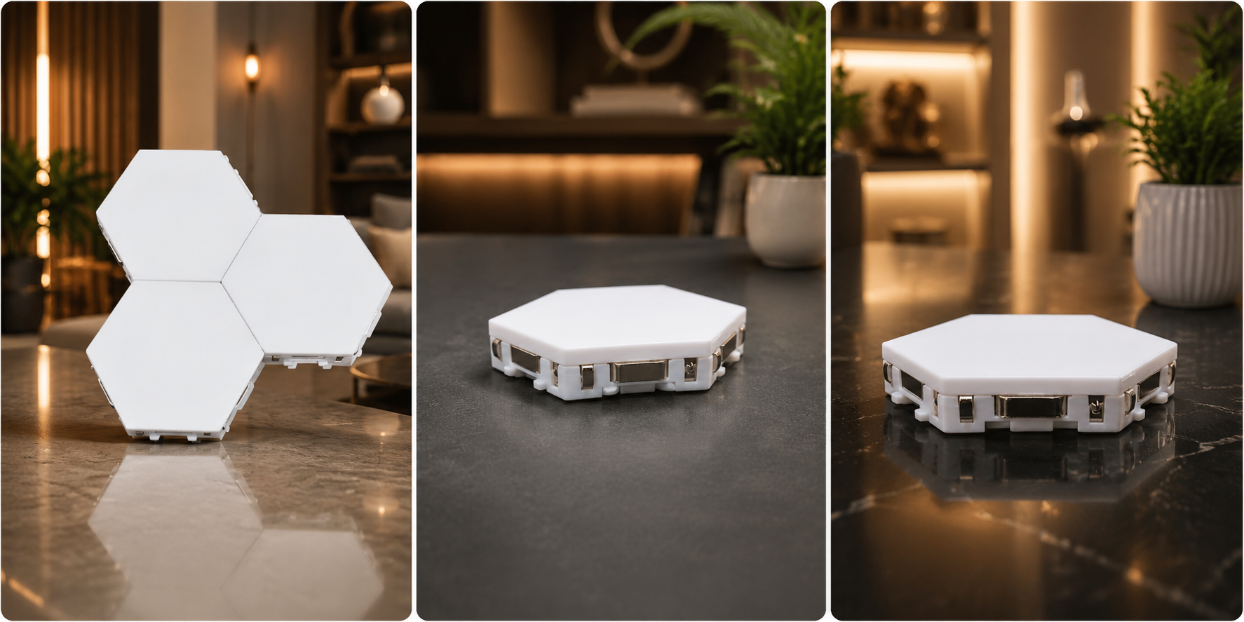 Hexagonal Modular LED Wall Light Panel