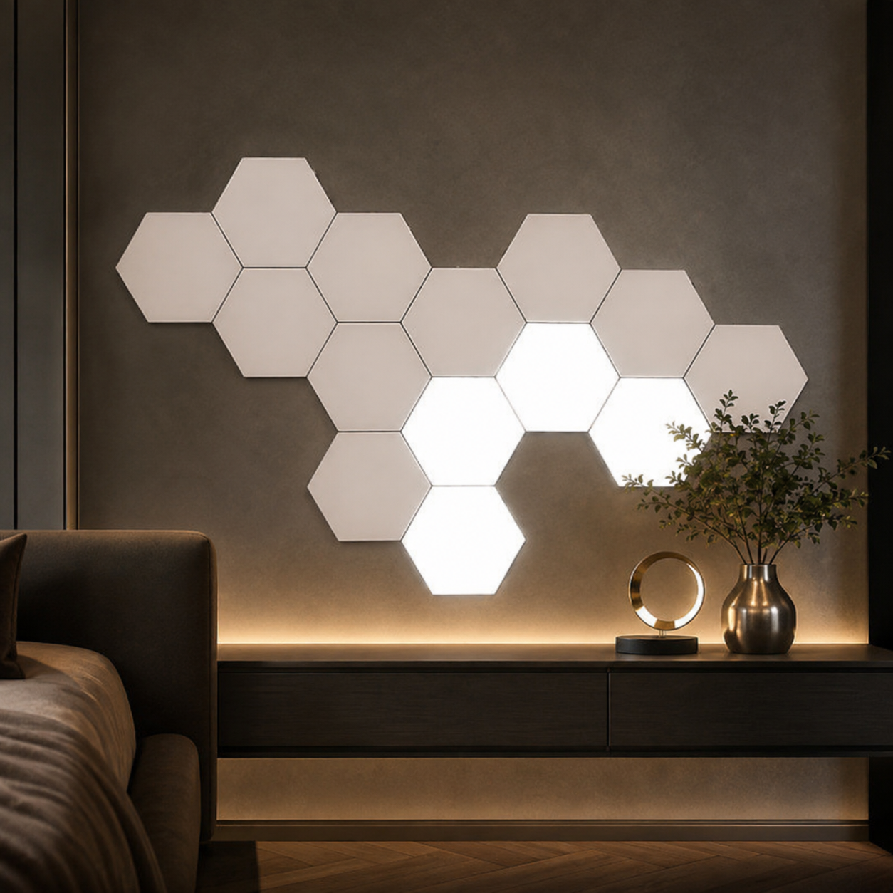 Hexagonal Modular LED Wall Light Panel