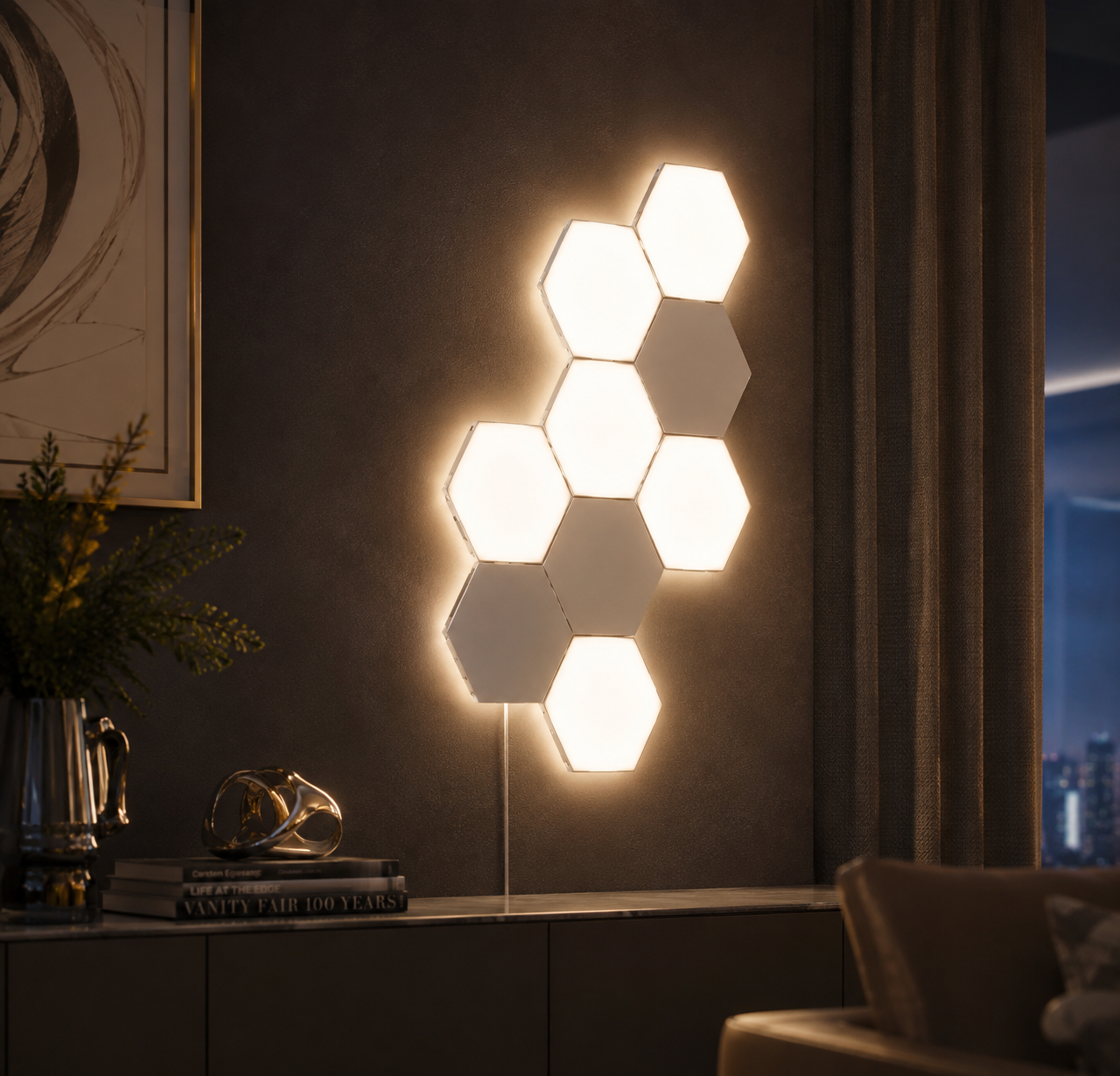 Hexagonal Modular LED Wall Light Panel