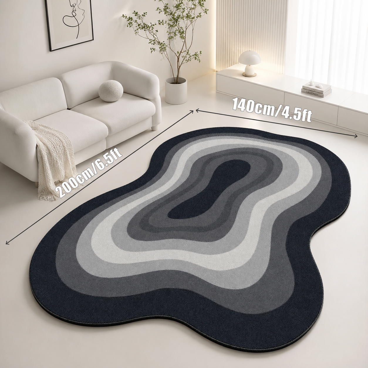 Modern Flannel Area Rug