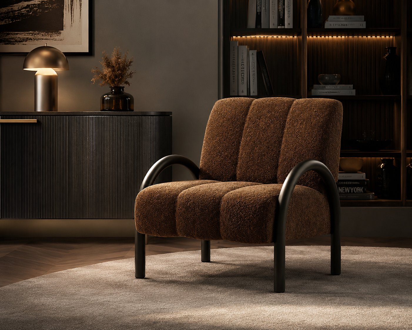 Retro Mid-Century Accent Lounge Chair