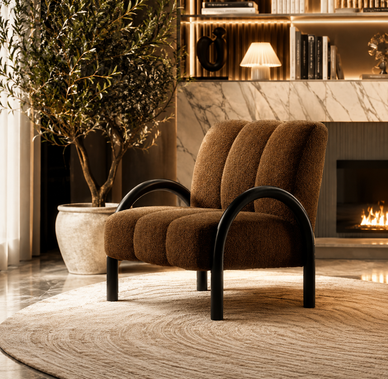 Retro Mid-Century Accent Lounge Chair