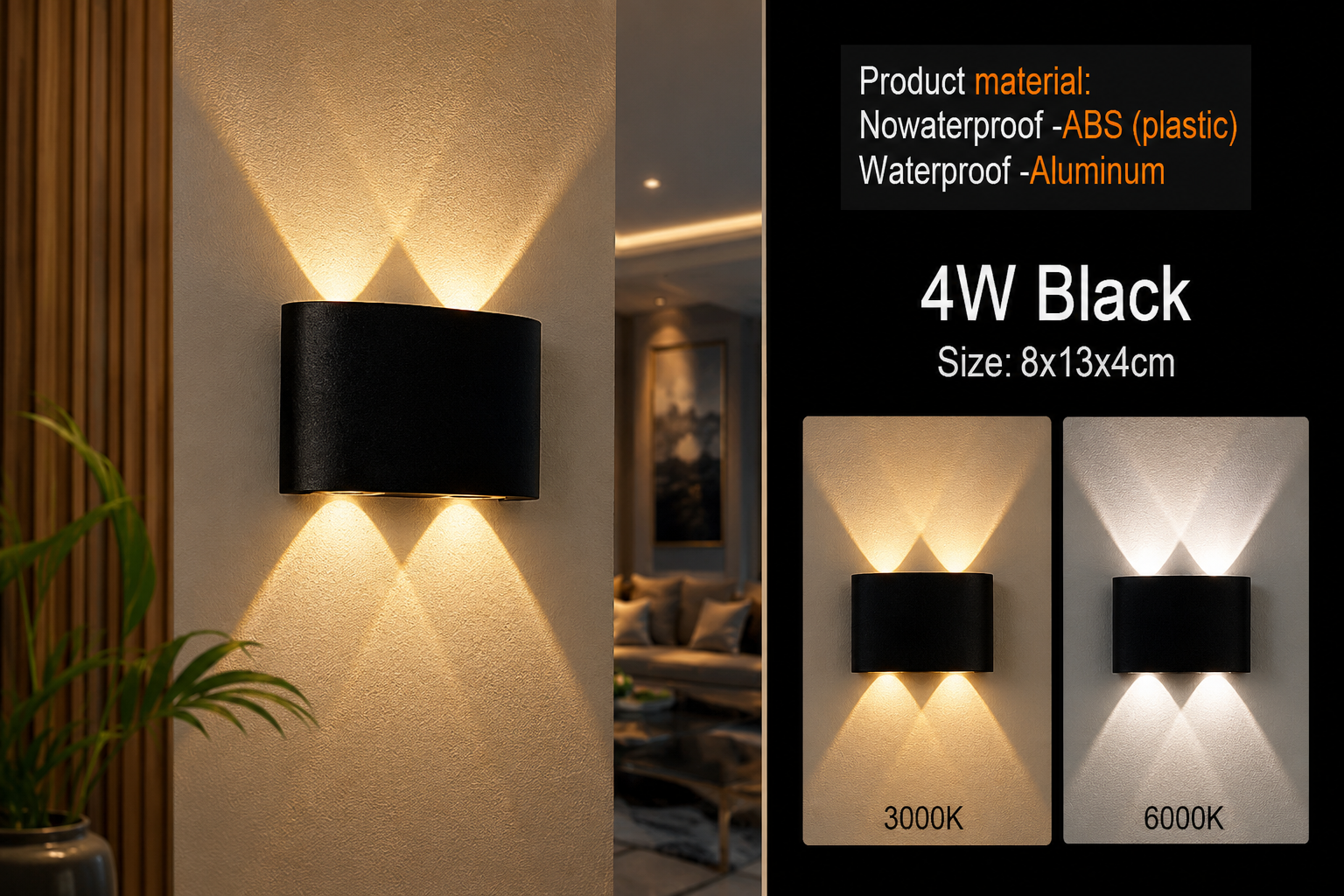 Modern LED Wall Sconce – Up & Down