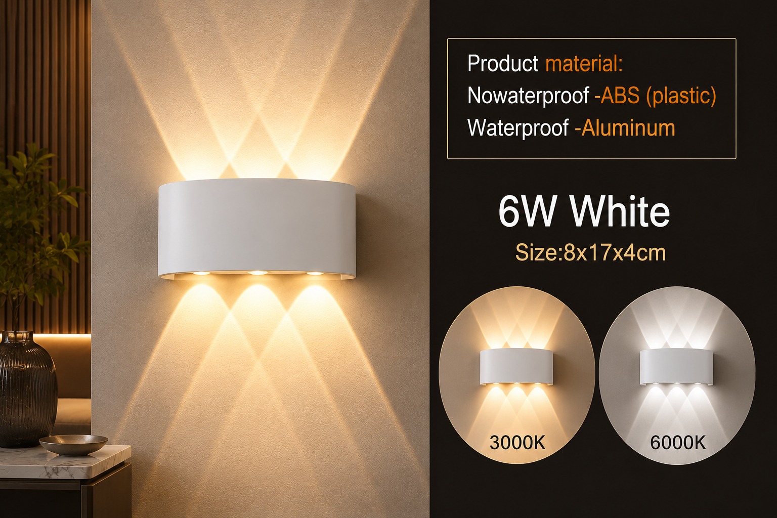 Modern LED Wall Sconce – Up & Down