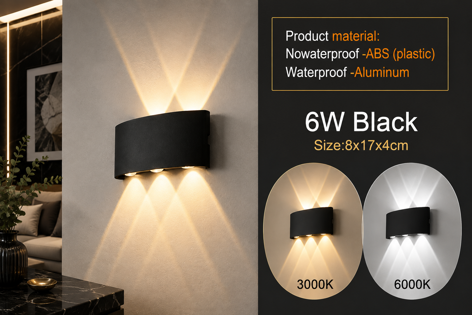Modern LED Wall Sconce – Up & Down