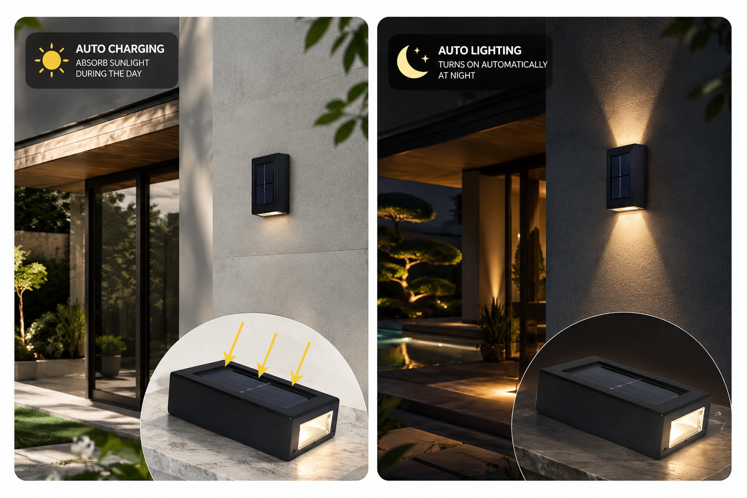 Solar Up & Down Wall Washer Light