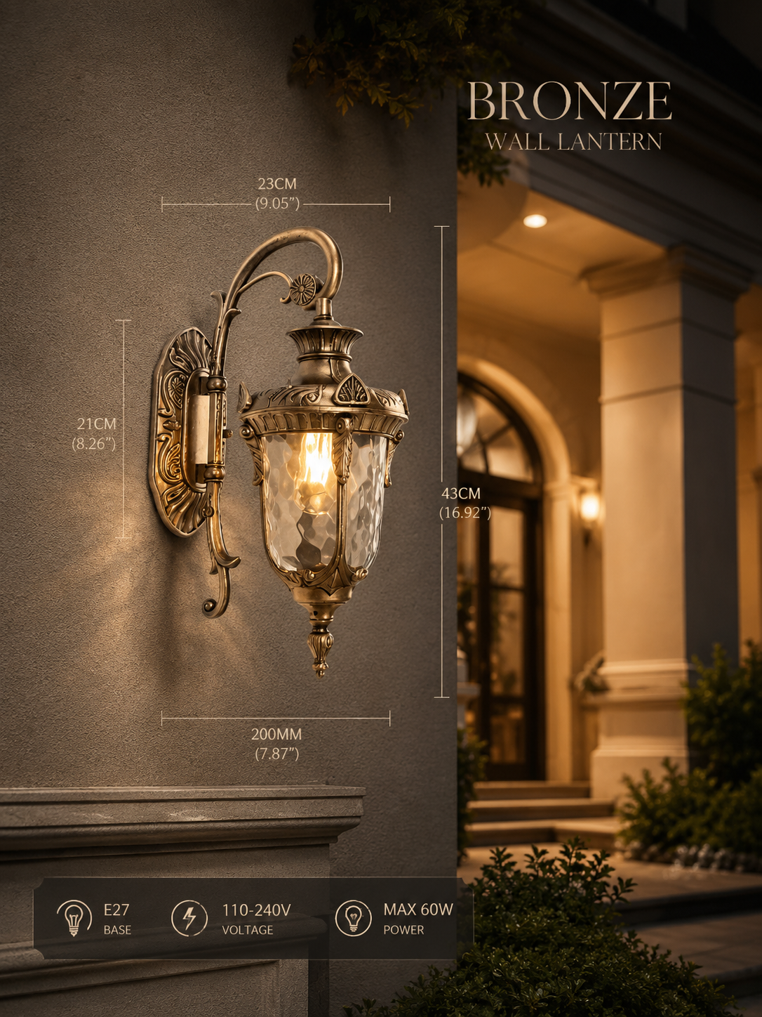 European Retro Outdoor Wall Sconce