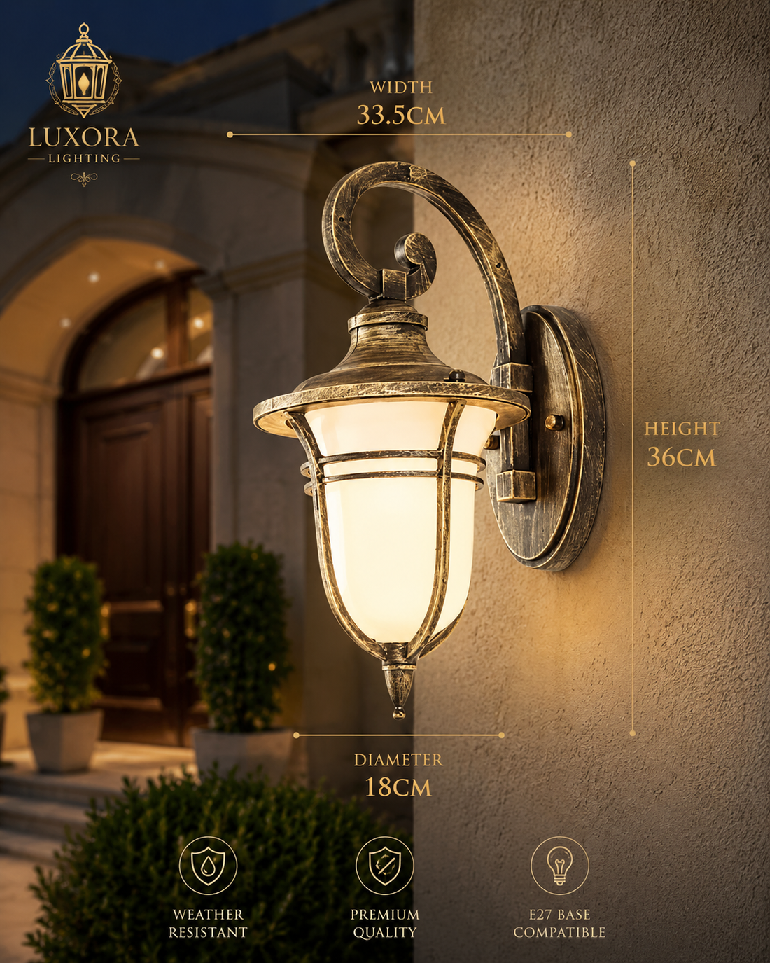 Modern Aluminum Wall Lamp | Outdoor Wall Light