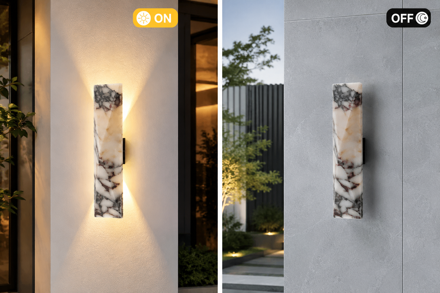 LED Outdoor Stone Wall Light