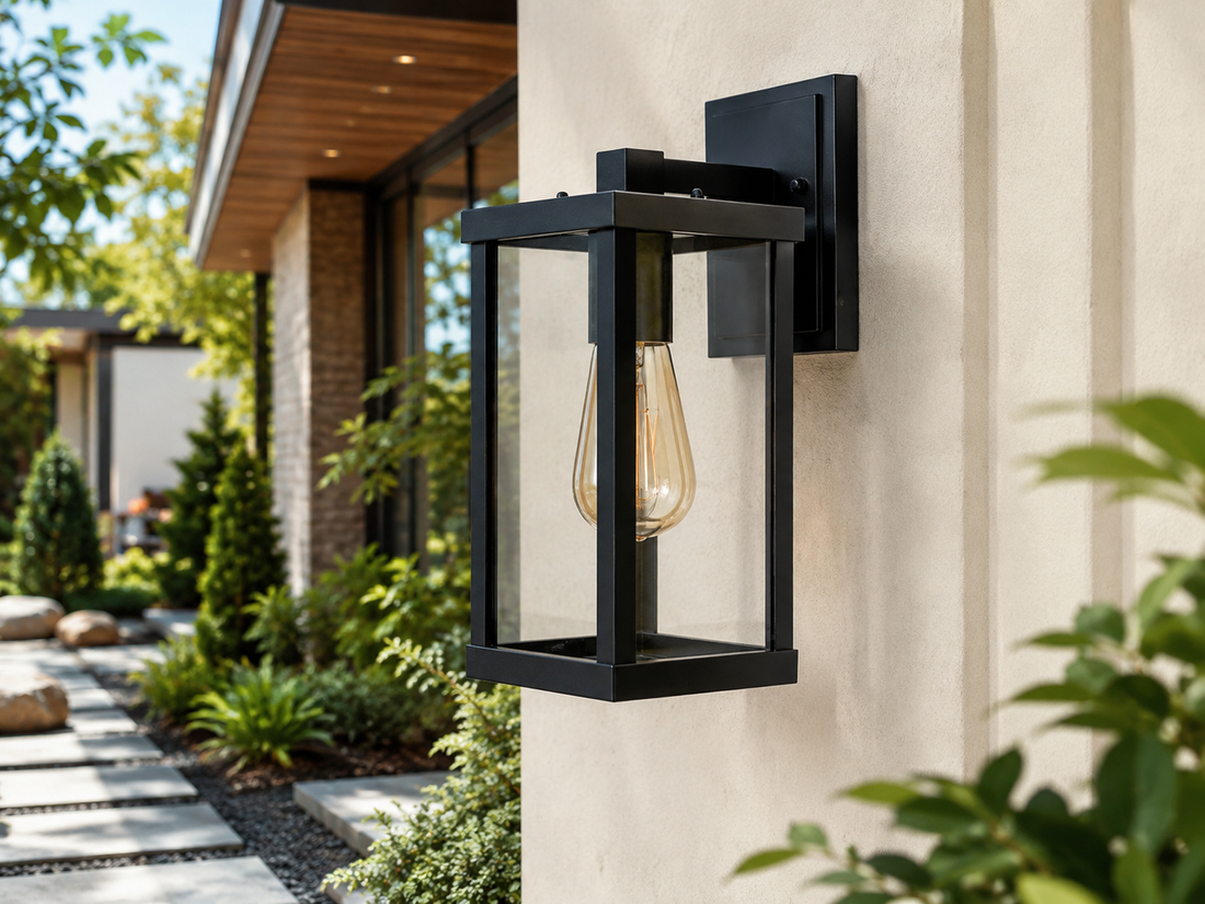 Retro Outdoor Wall Light – E27 Frosted Glass