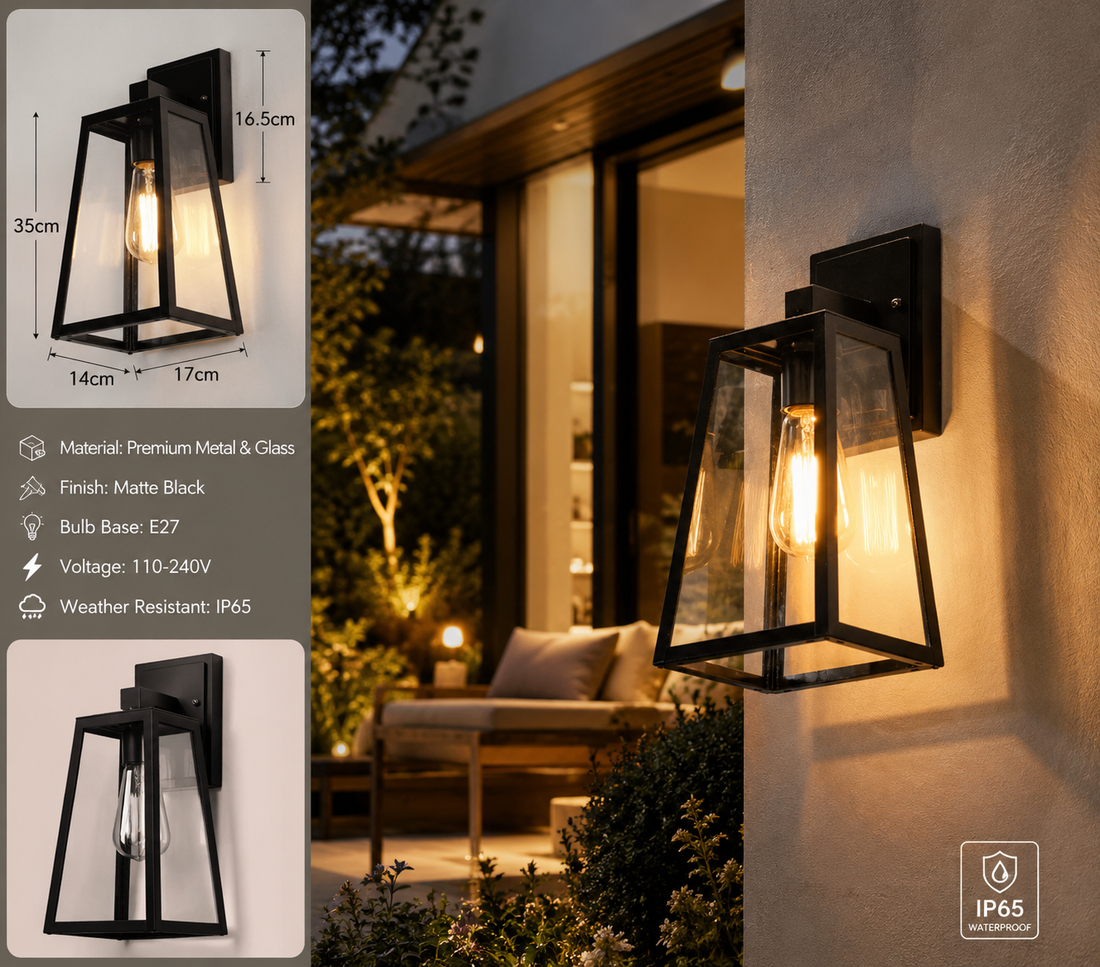 Retro Loft Wall Sconce – E27 Iron & Acrylic, Industrial Style