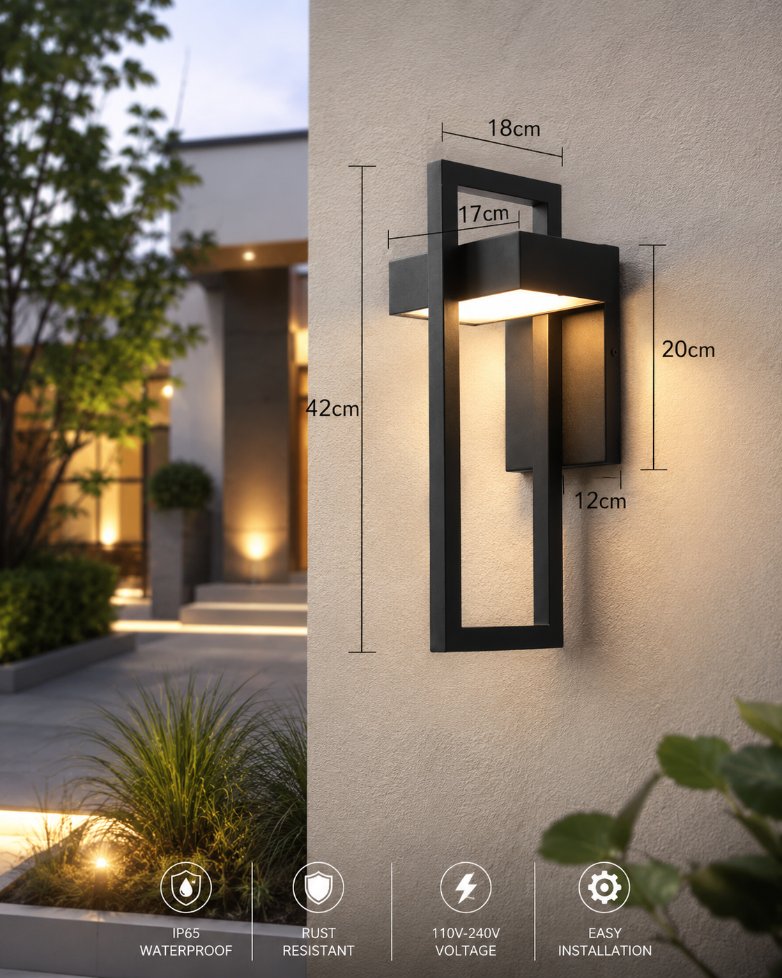 Waterproof Vintage Outdoor LED Wall Light